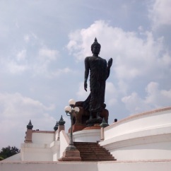 The famous statue of Buddha, at the center of the park